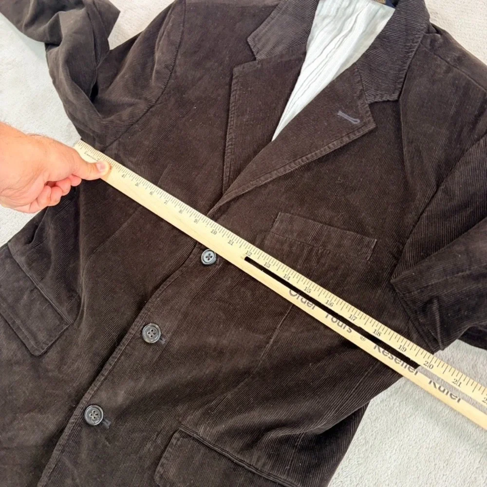 Banana Republic Corduroy Sport Coat Blazer Men 40S Short Brown 3 Buttons Pockets